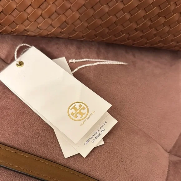 Tory Burch Thea Woven Slouchy Leather Satchel - Picture 6 of 6